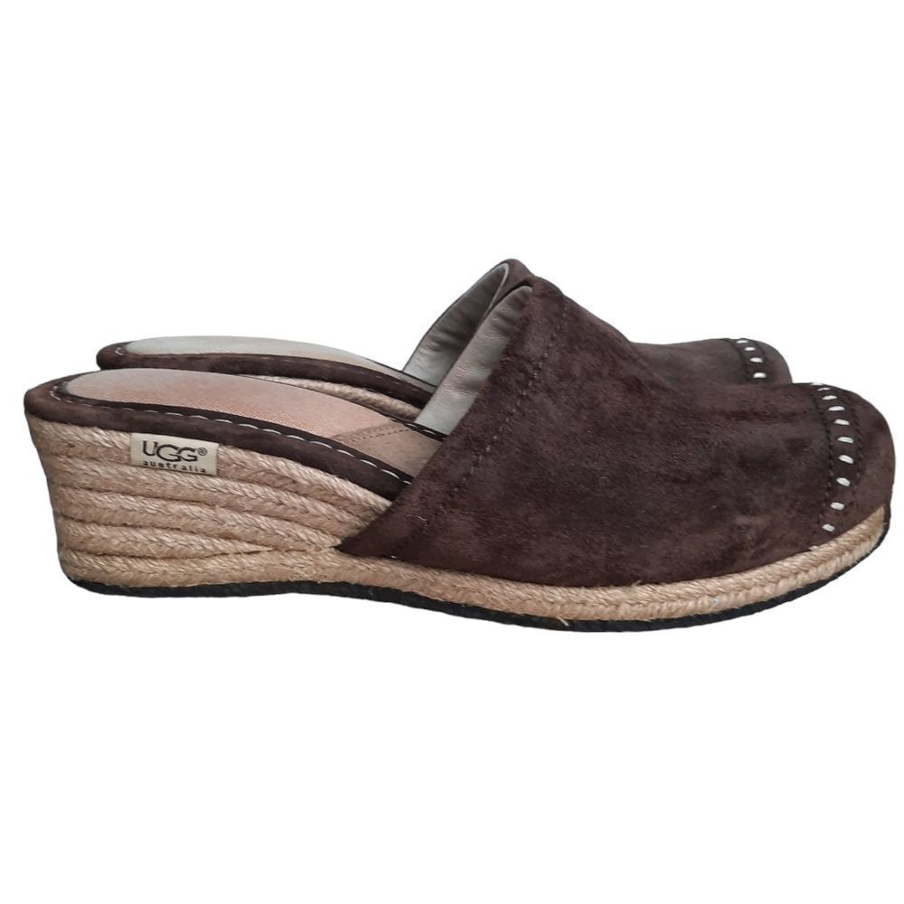 UGG Palma Espadrille Wedge Mules Clogs Size 8